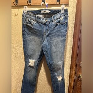 Torrid size 10 Light wash distressed denim skinny jeans
